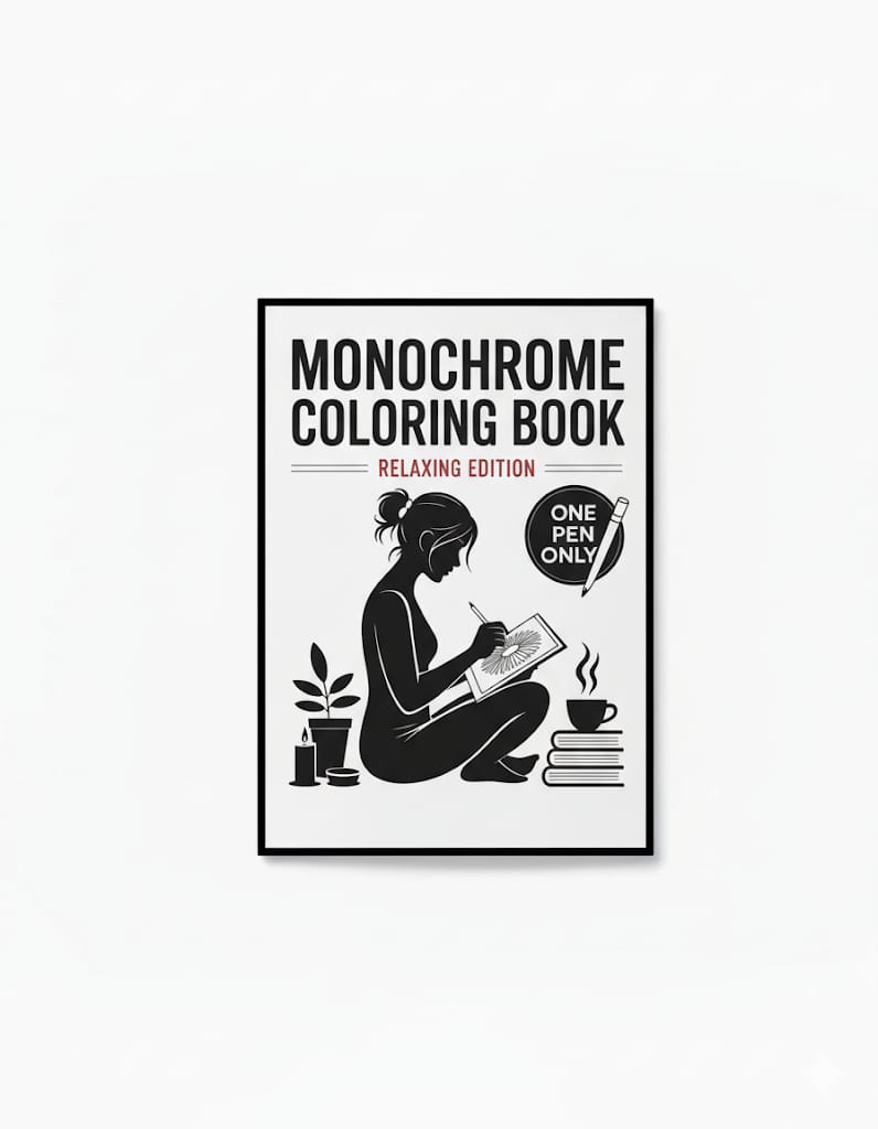 Monochrome Coloring Book - Relaxation Edition