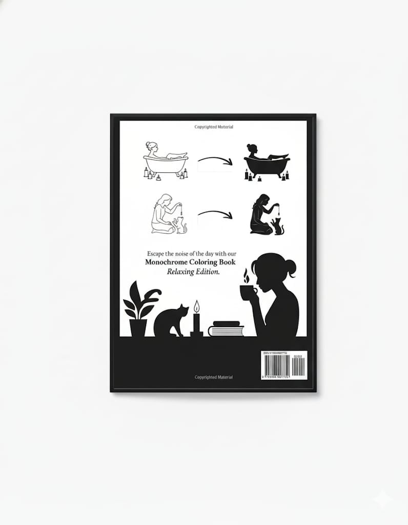Monochrome Coloring Book - Relaxation Edition