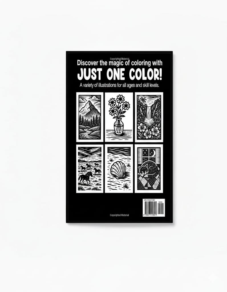 Monochrome Coloring Book - Relaxation Edition